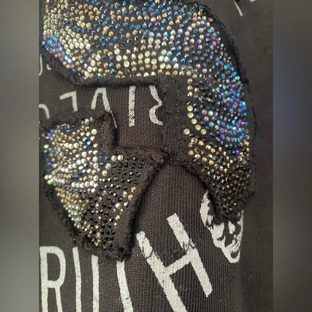 Zadig & Voltaire Womens 25 year embellished Crewneck sweatshirt iblack Sz M NWT - Picture 3 of 9